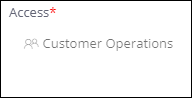 Example of final access selection of the entire Customer
                                        Operations department