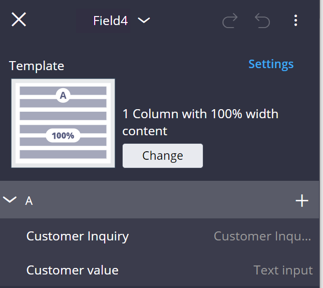 In the right pane, the section editor displays the check box and property that you added