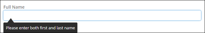 A text input field with a smart tip action configured on focus.