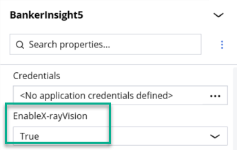 Properties grid showing EnableX-rayVision property set to True.