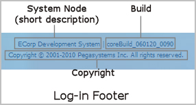 Log-in form footer