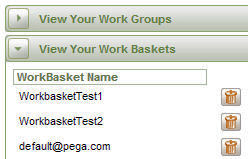 work groups and work baskets