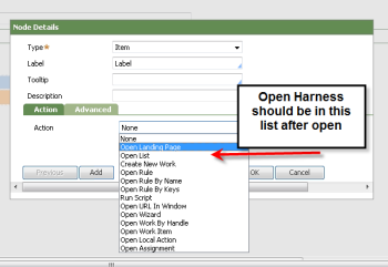 Show Harness in Navigation rule