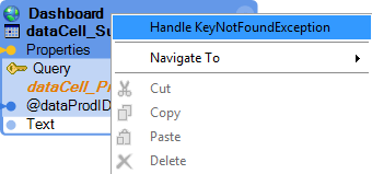 Handle KeyNotFoundException in the right-click menu