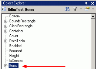 Select Items in the Object Explorer