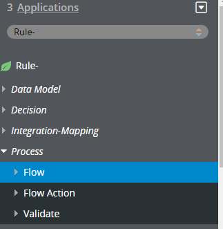 Flow instance list in the Application Explorer