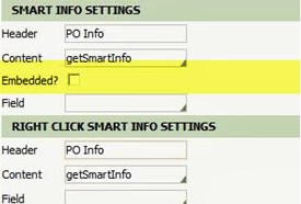 ListView, Format, SmartInfo Settings check Embedded