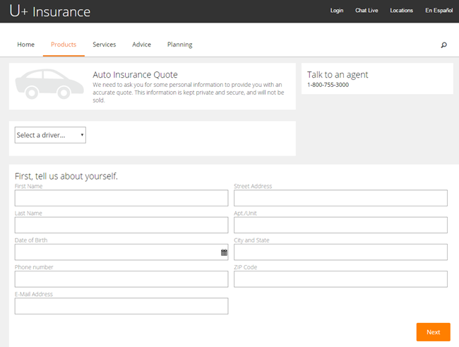A Pega Web Mashup showing an insurance quote case