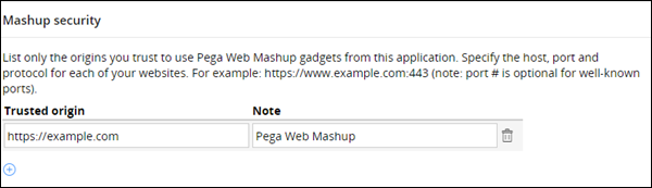 Configuring mashup security