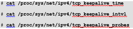 Linux commands for TCP Keep Alive