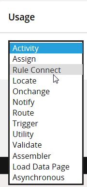 Activity rule form Security tab Usage choices