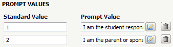 Prompt values