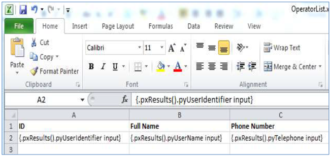 Sample Excel file
