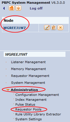 Select Administration>Requestor Pools