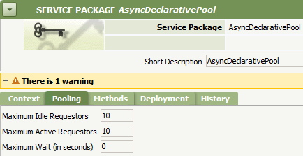 Service Package Pooling tab