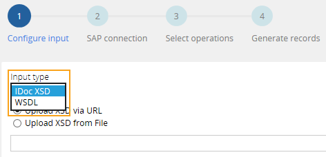 Selecting an input document for SAP integration