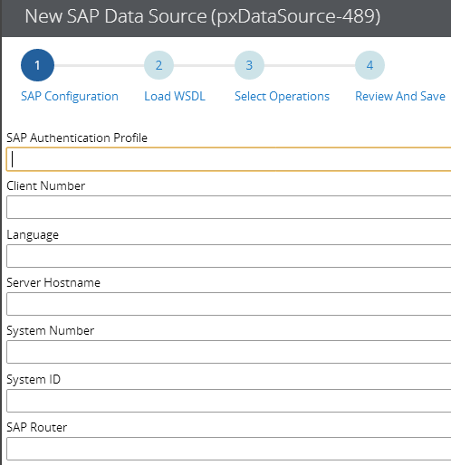 New SAP data source