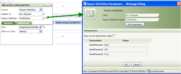 Pass Parameters to Report Definition