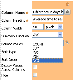 column values