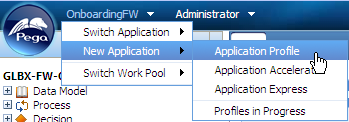 Application Profile choice in application menu