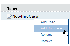 Add Sub Case to NewHireCase