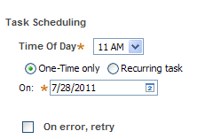 task scheduling for one-time task