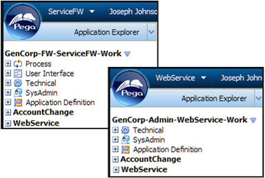 Framework and implementation layers in explorer