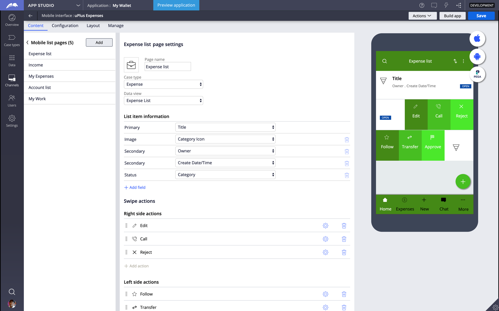 Examples of the UX design flow for the new mobile authoring experience