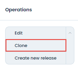 Create new clone