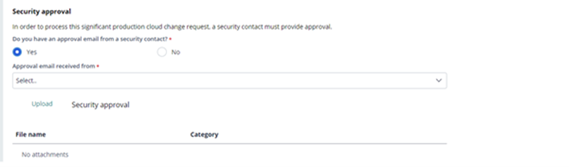 MSP Security Approval Yes option